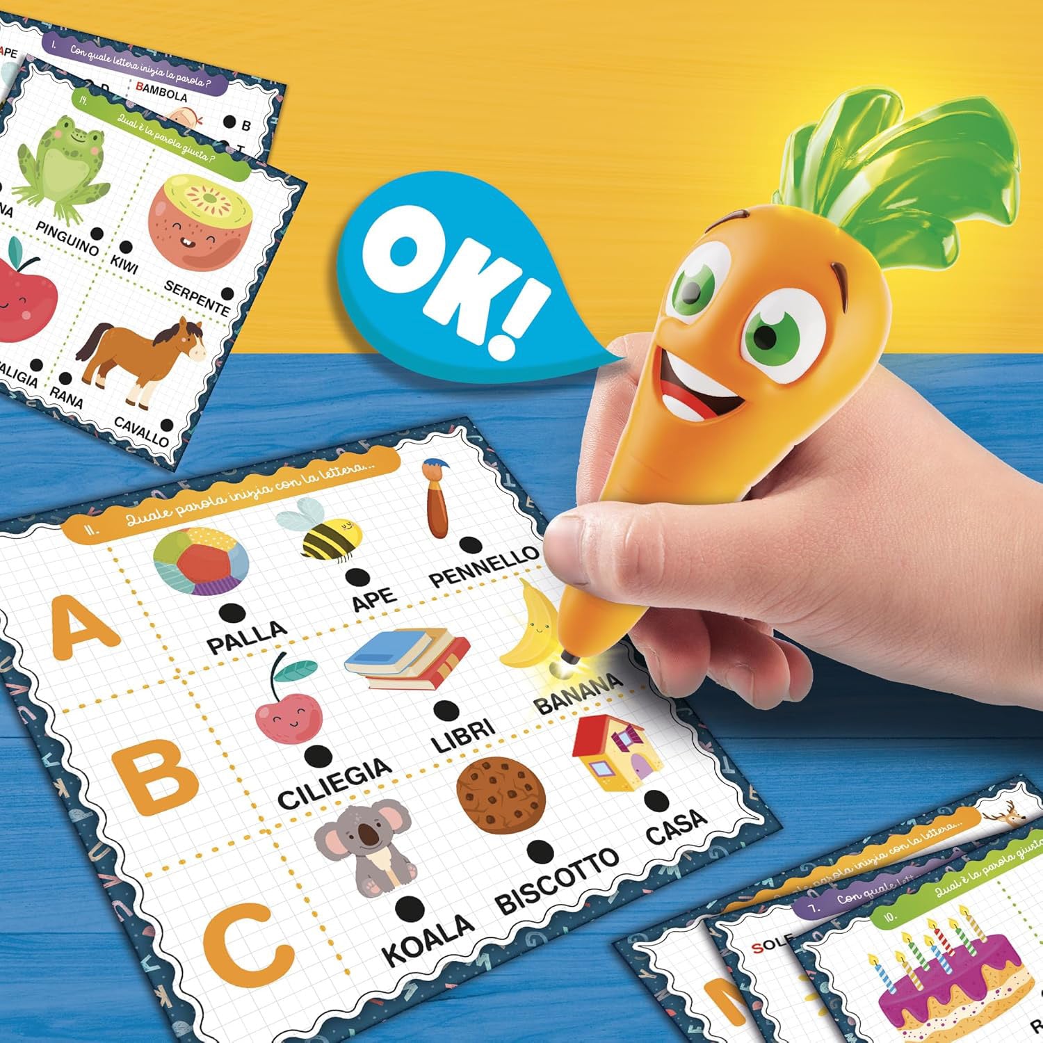 LISCIANI - Carotina Prima Maestra - Giochi Educativi 3-6 Anni (ABC, Prime Parole, Numeri e Logica)