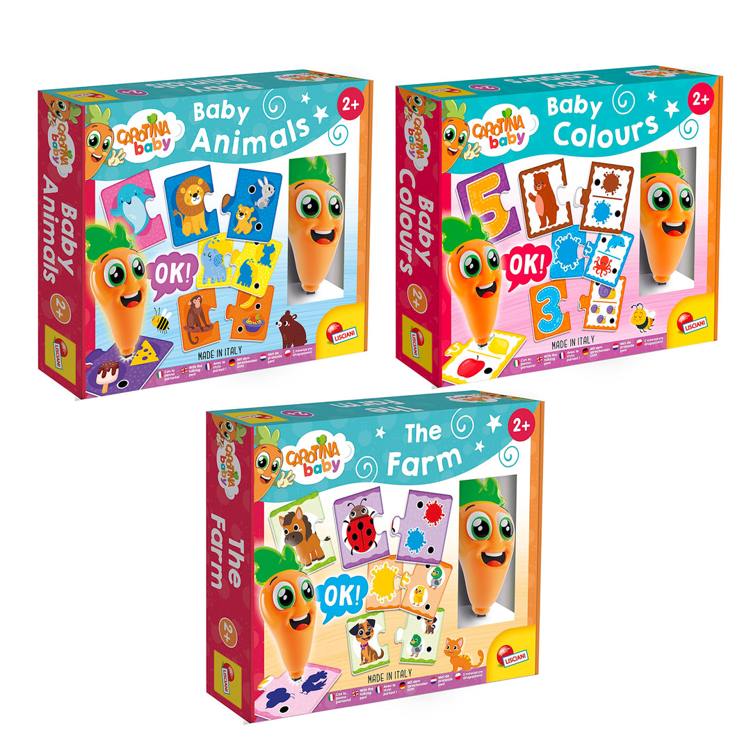 Lisciani Carotina Happy English – Bolígrafo Parlante Y Luminoso Para Aprender Inglés Con Puzles | Juego Educativo De 3 A 6 Años