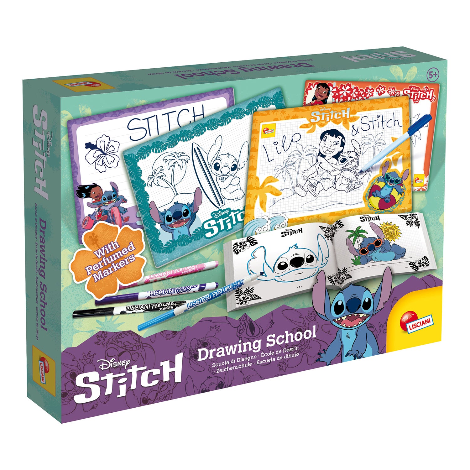 LISCIANI - Disney Stitch Scuola di Disegno - Kit Creativo Bambini