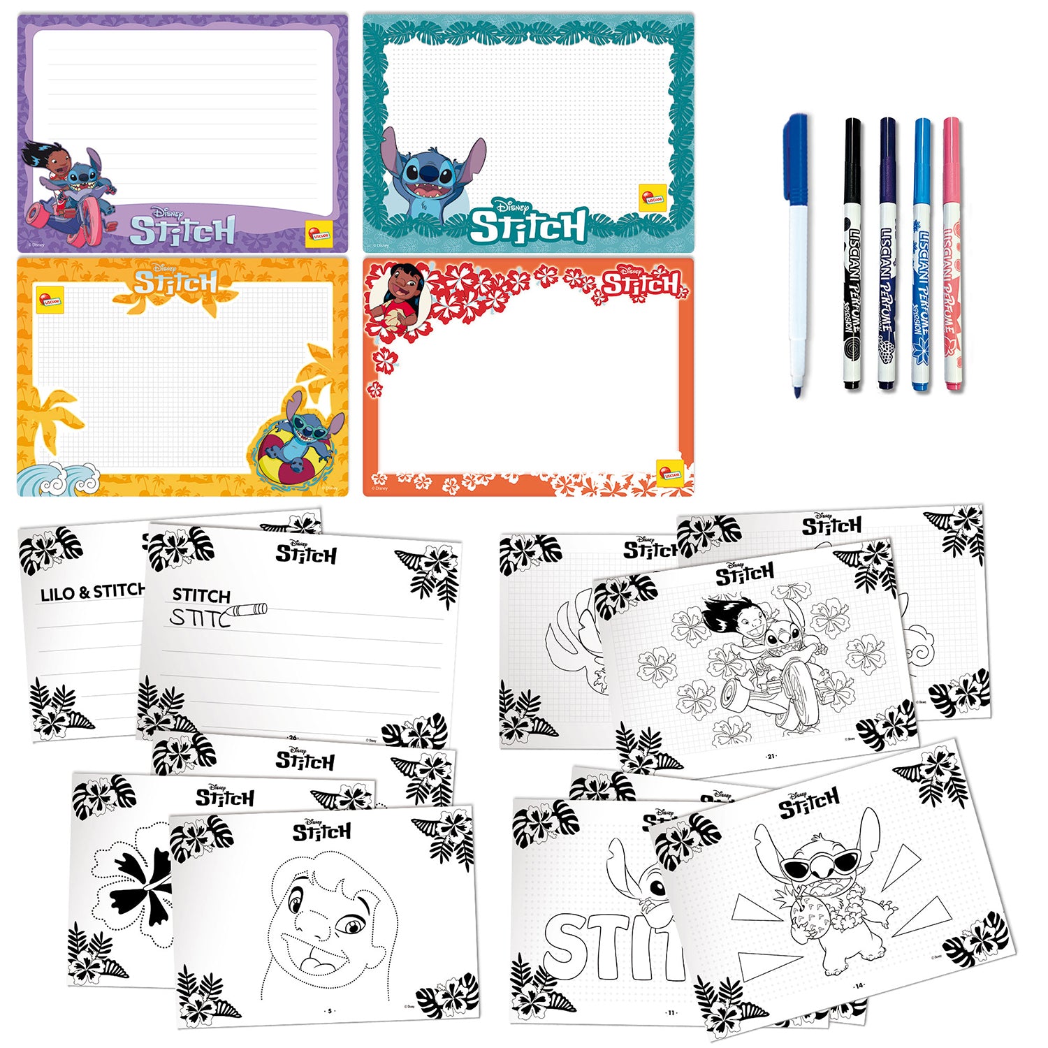 LISCIANI - Disney Stitch Scuola di Disegno - Kit Creativo Bambini