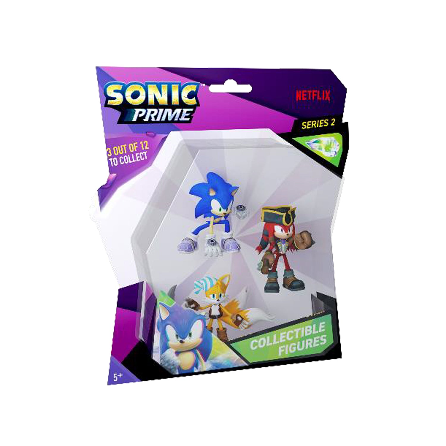 JAKKS - Sonic Prime Multipack – Set di 3 Action Figures da Collezione