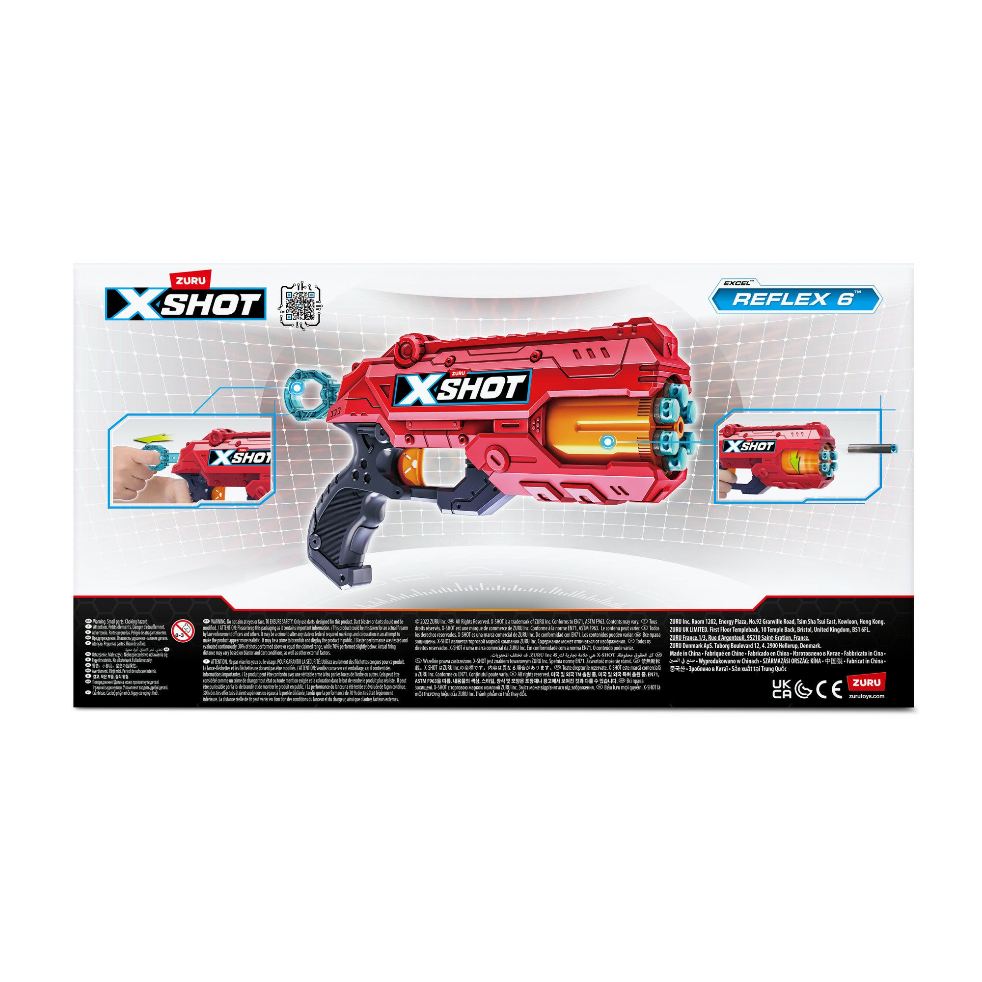 ZURU - XShot Excel Reflex 6 pistola con 12 dardi giocattolo