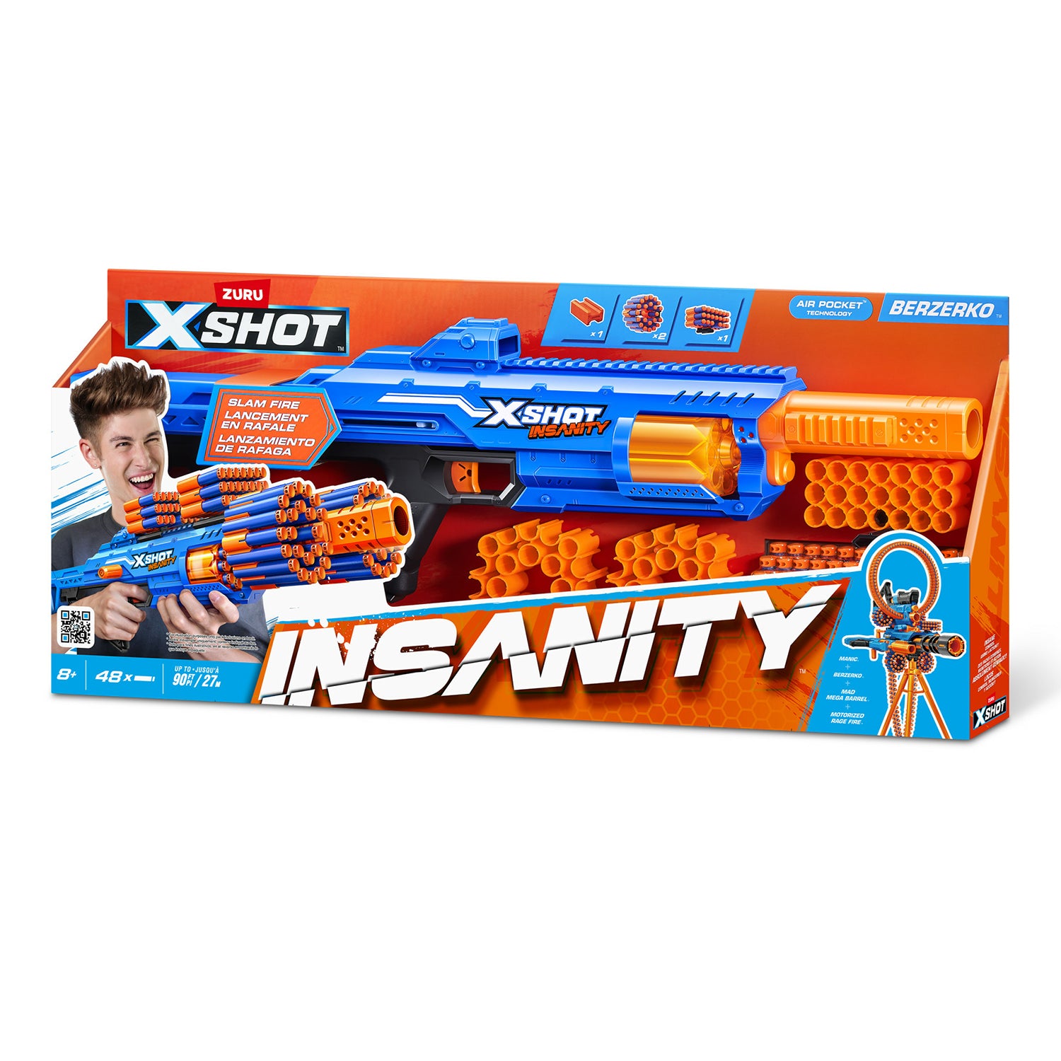 ZURU - XShot Insanity Berzerko pistola con 48 dardi giocattolo
