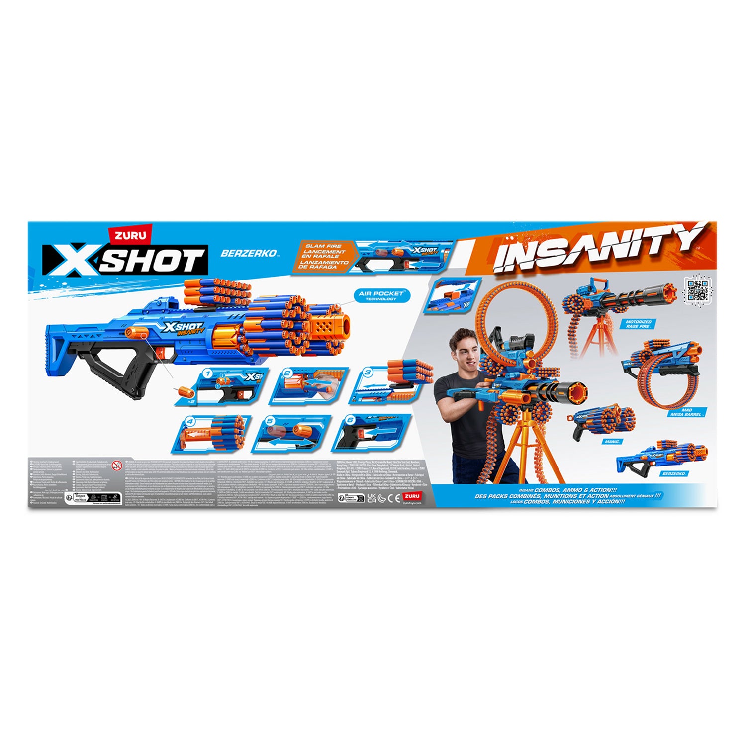 ZURU - XShot Insanity Berzerko pistola con 48 dardi giocattolo