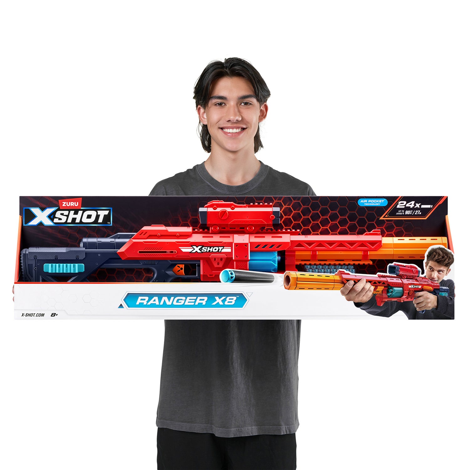 ZURU - XShot Ranger X8 Blaster con 24 Dardi inclusi
