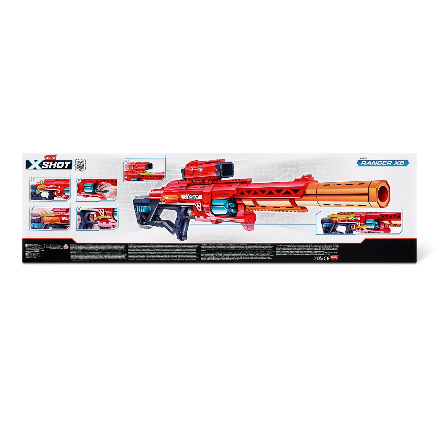 ZURU - XShot Ranger X8 Blaster con 24 Dardi inclusi