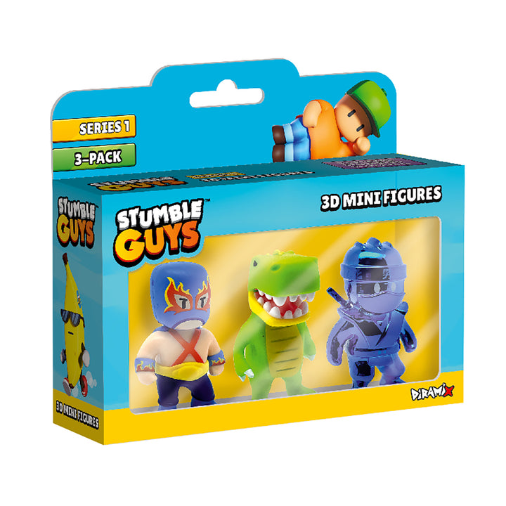 DIRAMIX - Stumble Guys 3D Mini Figures 3 Pezzi