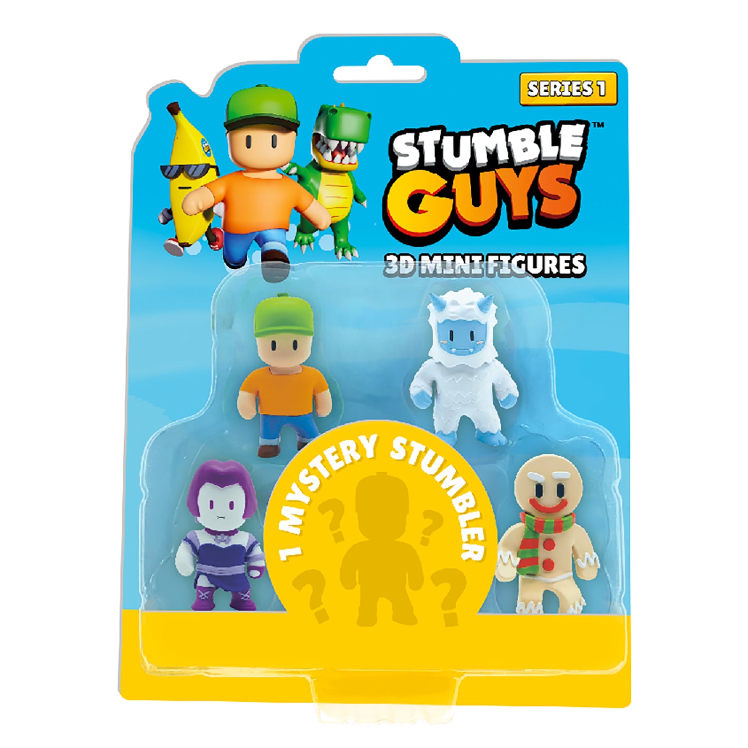 DIRAMIX - Stumble Guys 3D Mini Figures Pack da 5 con Personaggio Misterioso