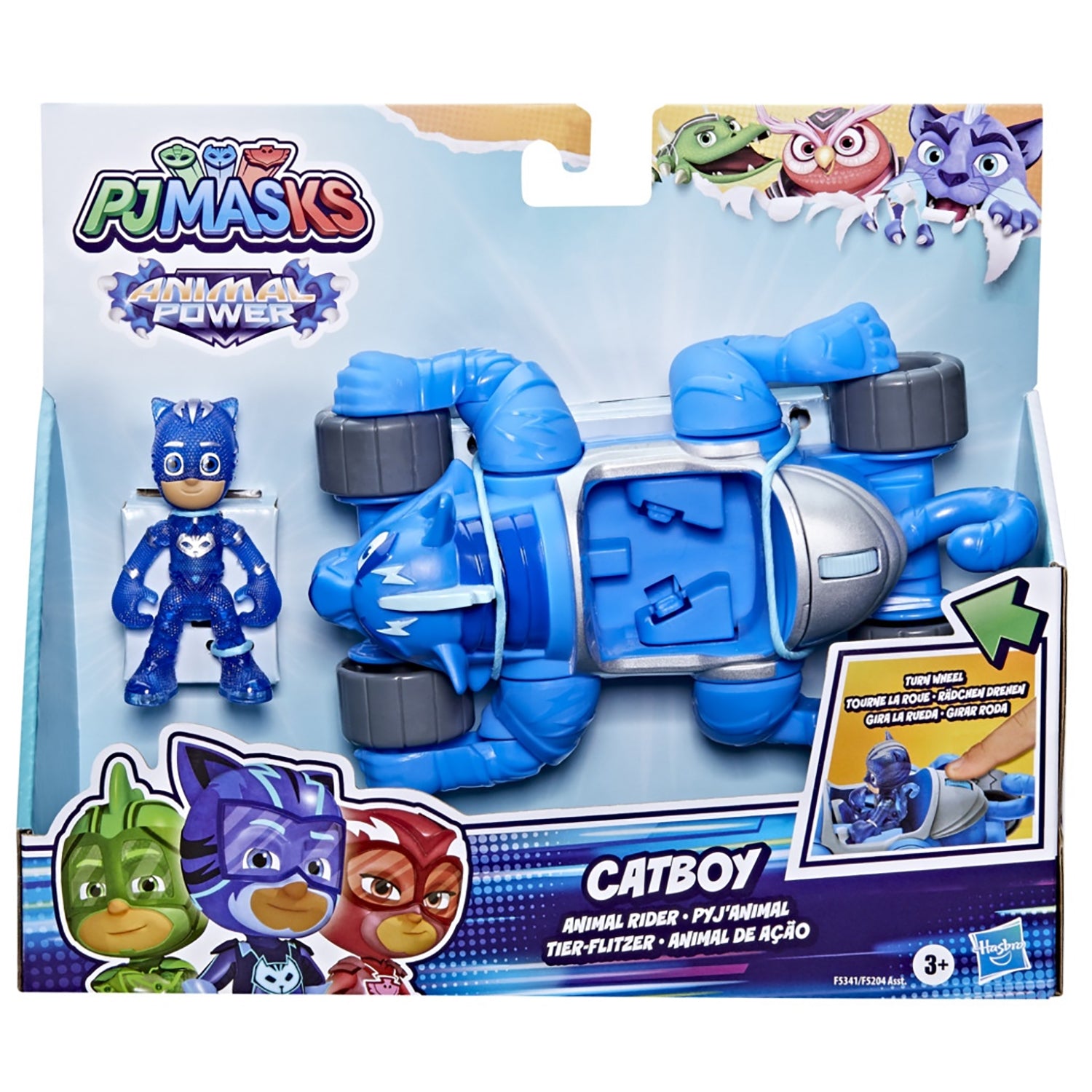 HASBRO - PJ Masks Animal Power Veicoli con Personaggio