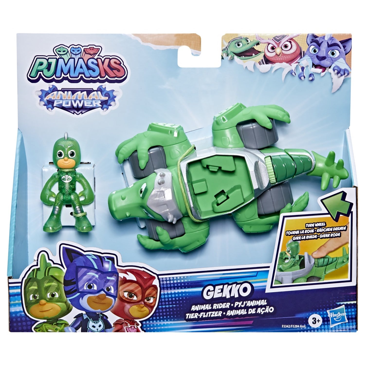 HASBRO - PJ Masks Animal Power Veicoli con Personaggio