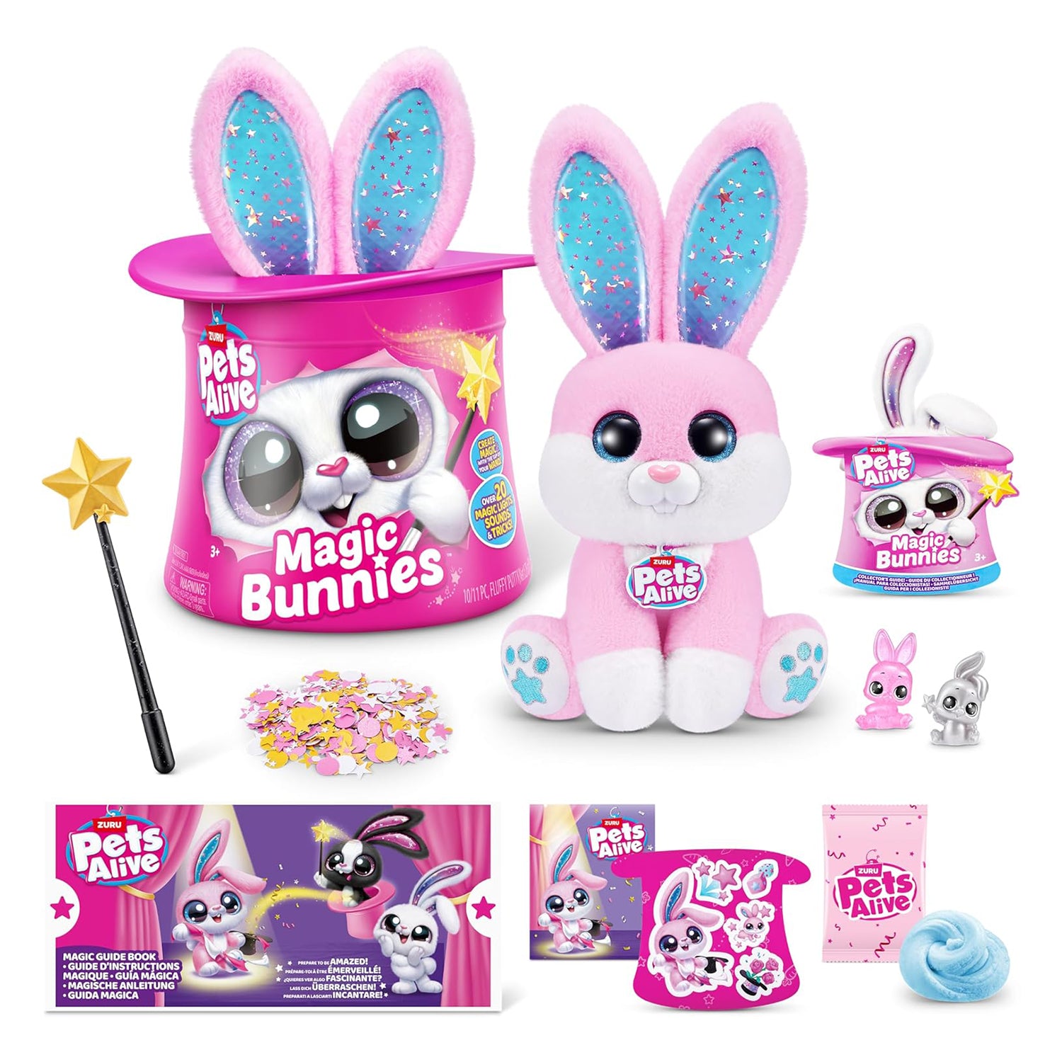 ZURU - Pets Alive Magic Bunnies – Con Luci, Suoni e Trucchi Magici