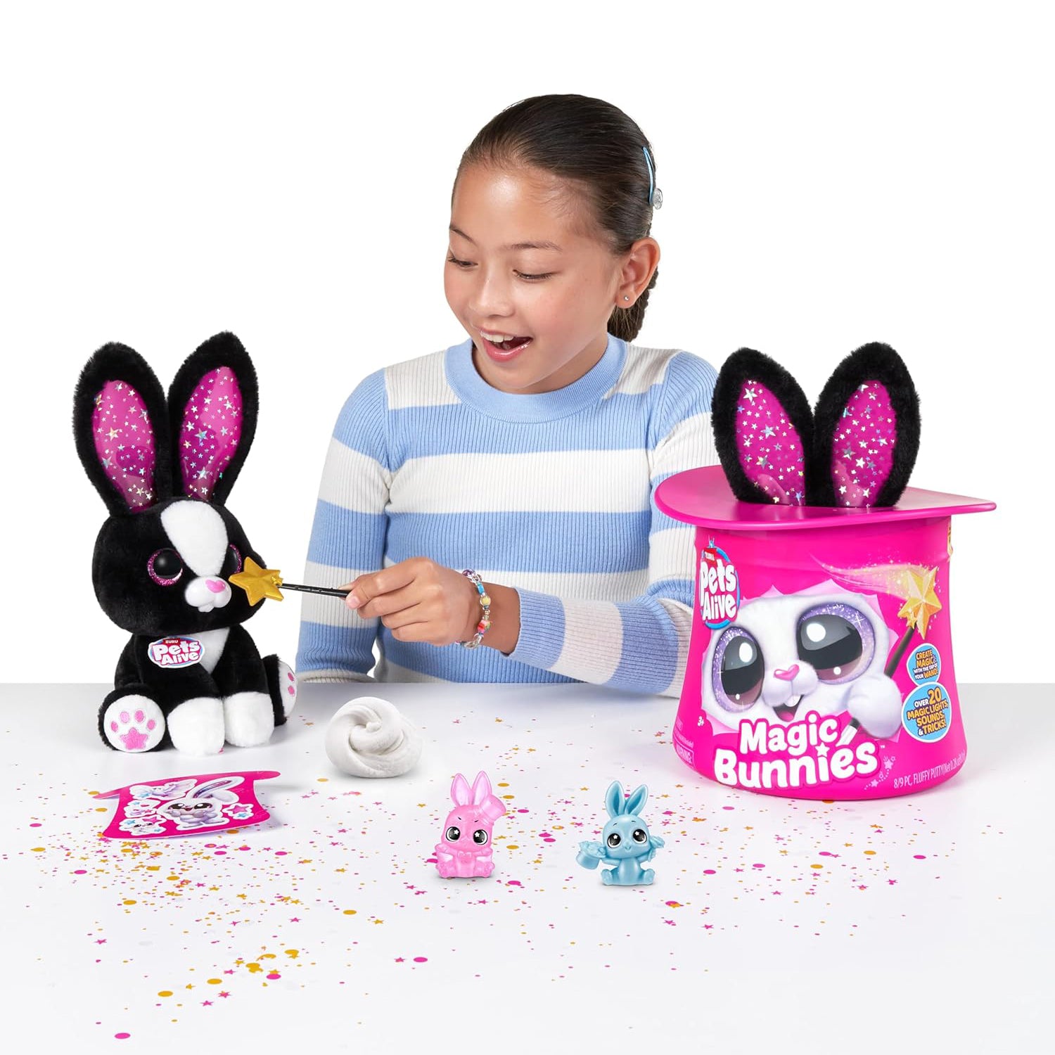 ZURU - Pets Alive Magic Bunnies – Con Luci, Suoni e Trucchi Magici