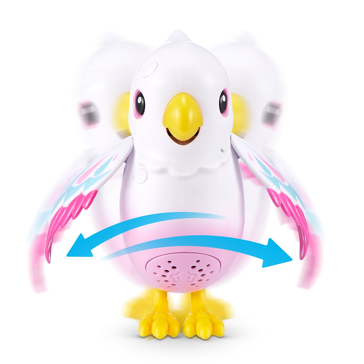 ZURU - Pets Alive Polly the Magic Bird Uccellino Interattivo con Gabbia e Bacchetta Magica 3+ Anni