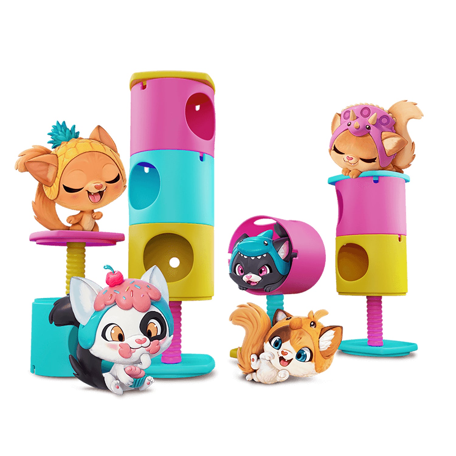 HAPPYLINE TOYS - QT Kitties Gattini peluche collezionabili con sorprese