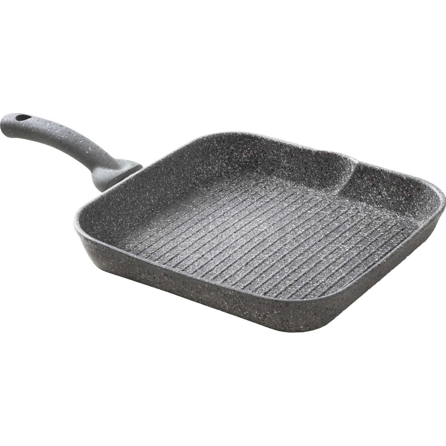 ACCADEMIA MUGNANO - Bistecchiera Quadrata antiaderente Linea Cuore di Pietra 28x28 cm