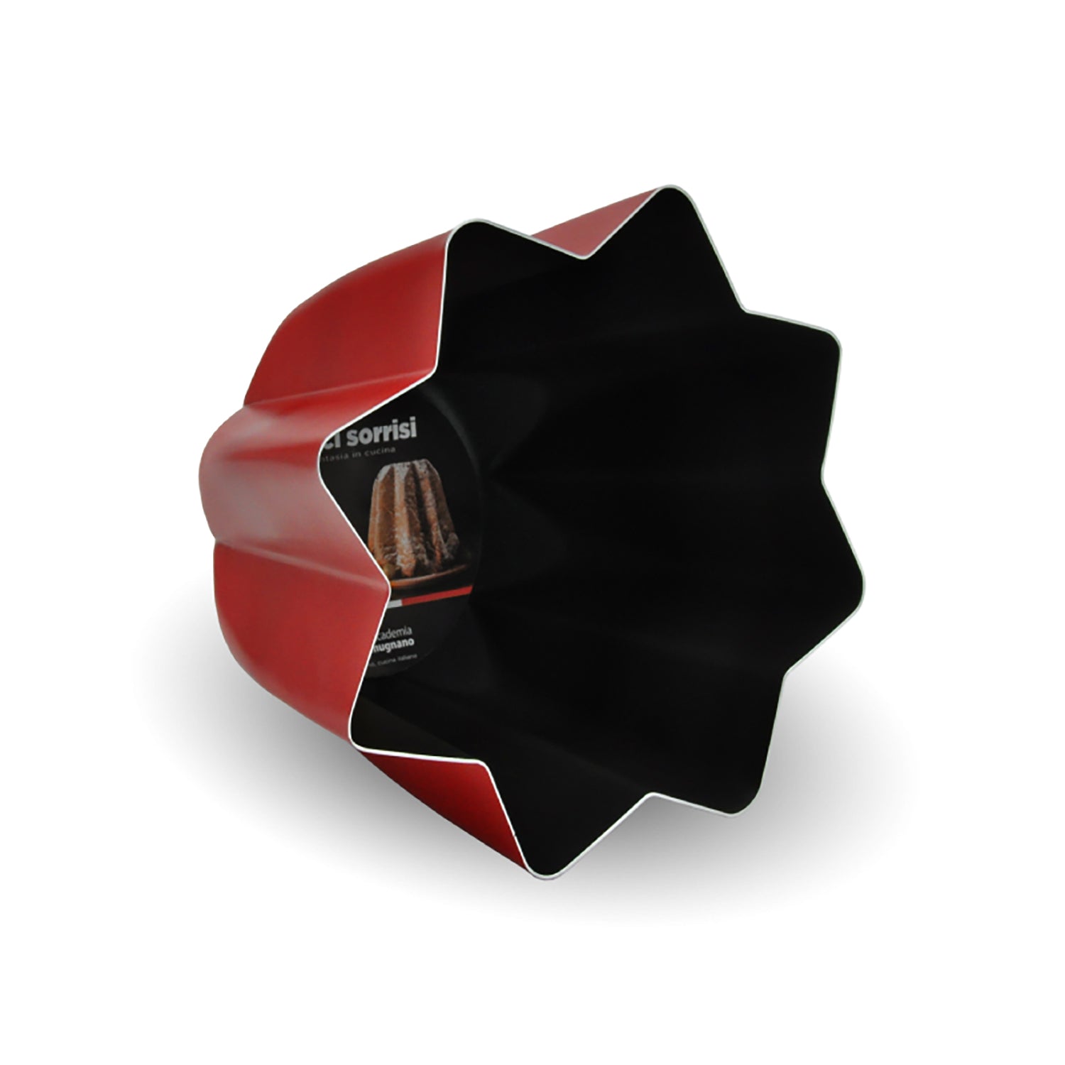 ACCADEMIA MUGNANO - Forma Stampo Pandoro 800 gr in Alluminio Antiaderente Linea Dolci Sorrisi - h15 cm diametro 22 cm