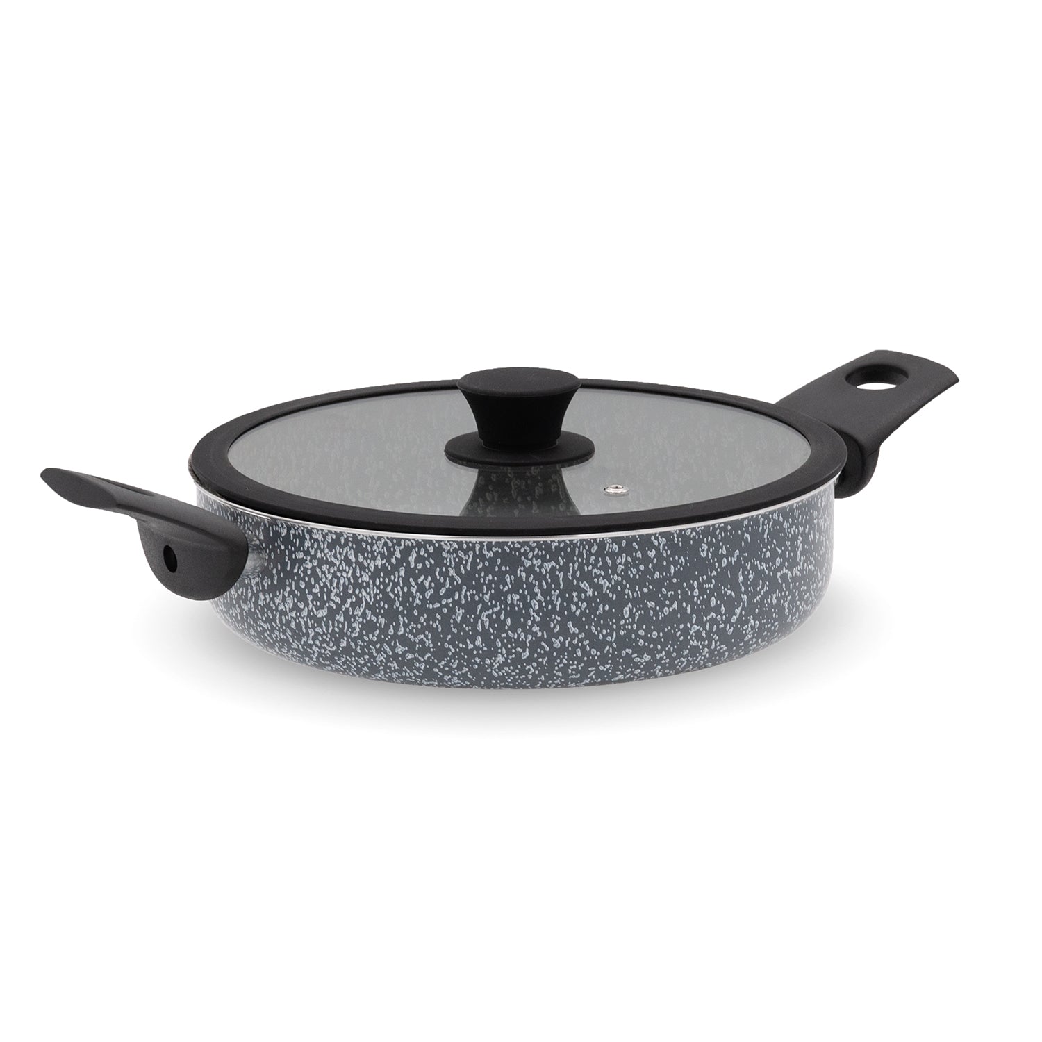 ACCADEMIA MUGNANO - Tegame Antiaderente con coperchio in vetro Linea Primolla Stone diametro 26 cm