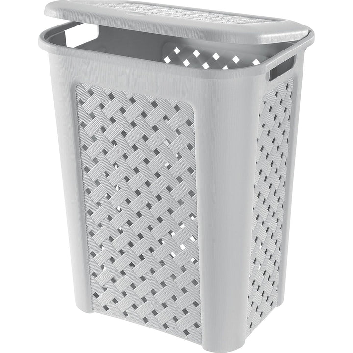 TONTARELLI - Cesto Portabiancheria Grigio chiaro 50 litri Linea Arianna - h55x43,5x33,5 cm