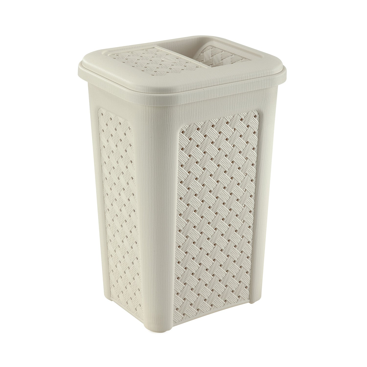 TONTARELLI - Pattumiera con Coperchio Semi-Aperto Angora 10 litri Linea Arianna - h35x24x20 cm