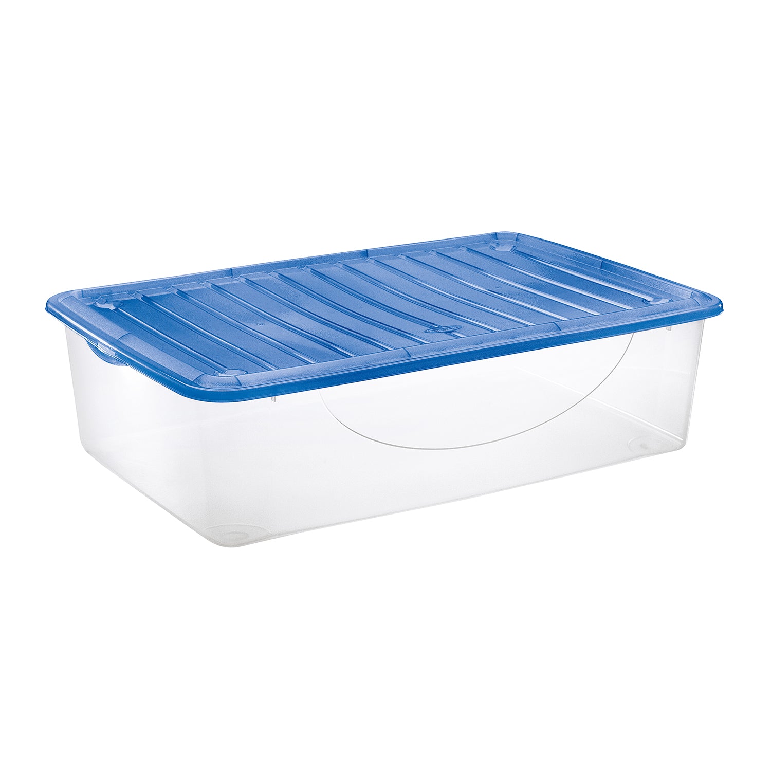 TONTARELLI - Contenitore Multiuso Trasparente con Coperchio Blu Oceano Dodo's Stock Box 27 Litri