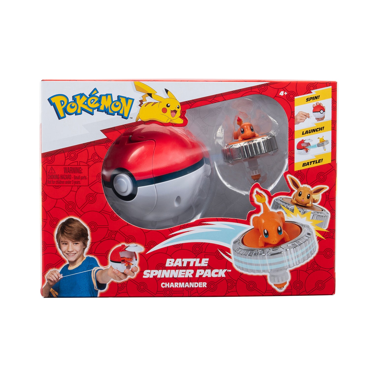 REI TOYS - Pokémon Battle Spinner Pack con Poké Ball