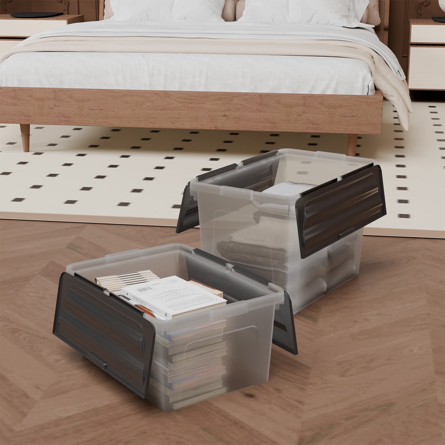 PRACTICMAX - Contenitore Multiuso Multibox Eco 30 Litri - h25x50x37 cm