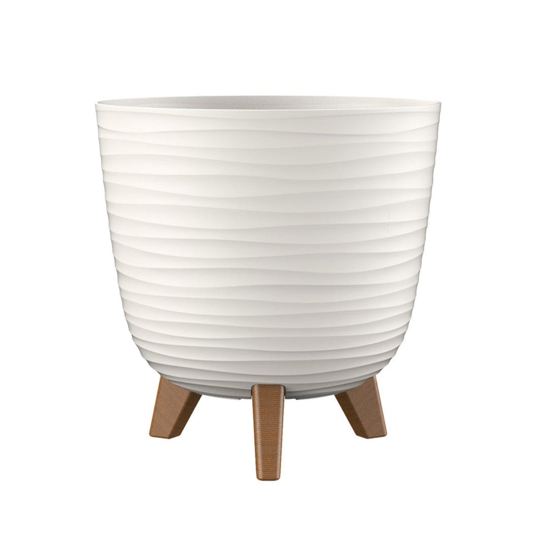 BLUMAX - Vaso Aurora Luna Bianco - h28 cm diametro 30 cm