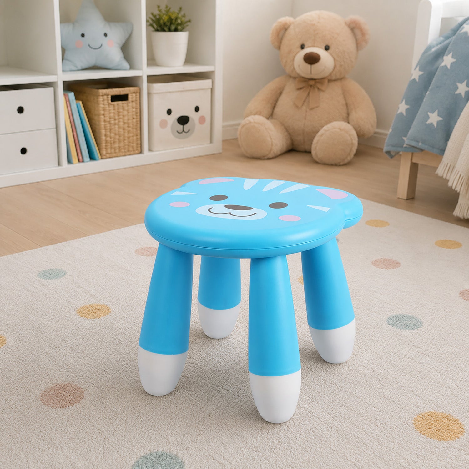 KOOPMAN - Sgabello Bambini Animal Friends h21 cm - Design Animaletti Assortiti
