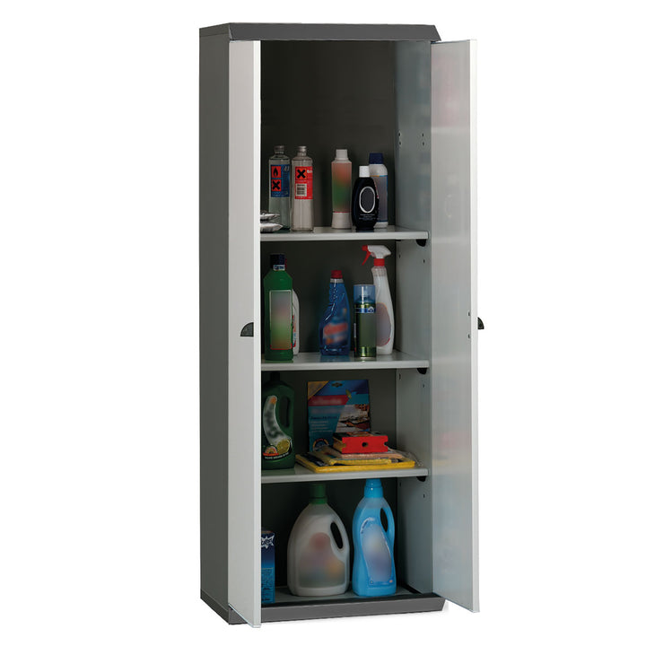 GAROFALO - Mobile Alto Multiuso Tuttopiani in PVC Riciclato con 3 Ripiani Linea Tris Basic Recycled