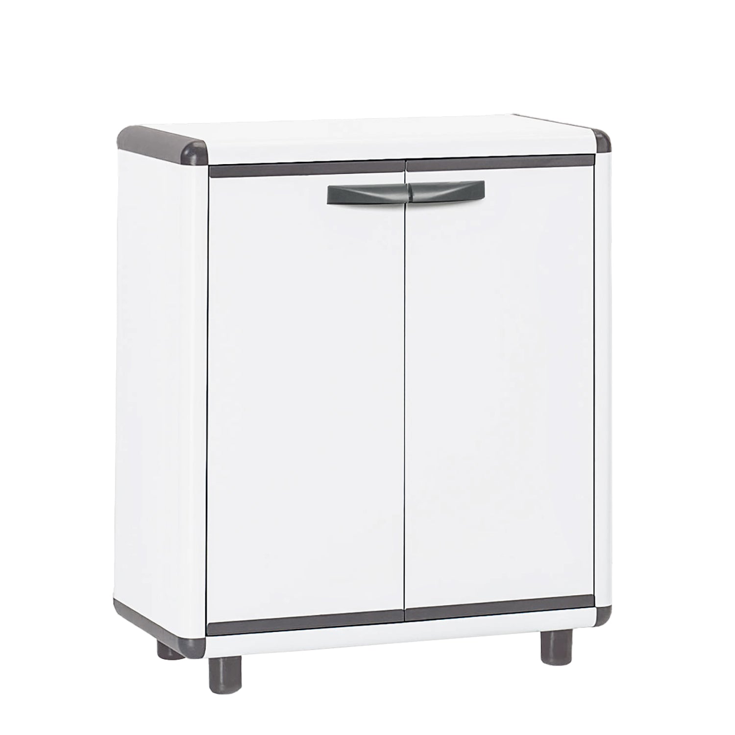 GAROFALO - Mobile Basso Multiuso in PVC con Ripiani Linea Easy Iceline - h92x70x39 cm