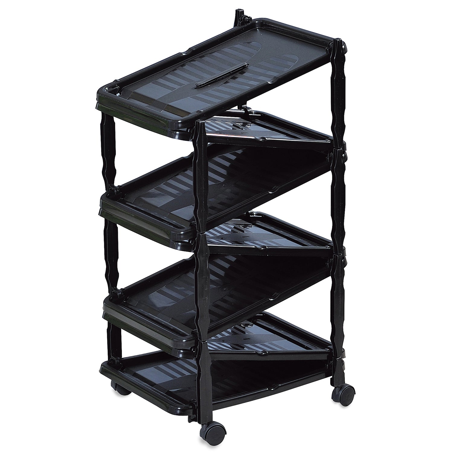 DEA HOME - Scarpiera Estensibile ZIP 7 Posti Nero h62,5x36x30 cm