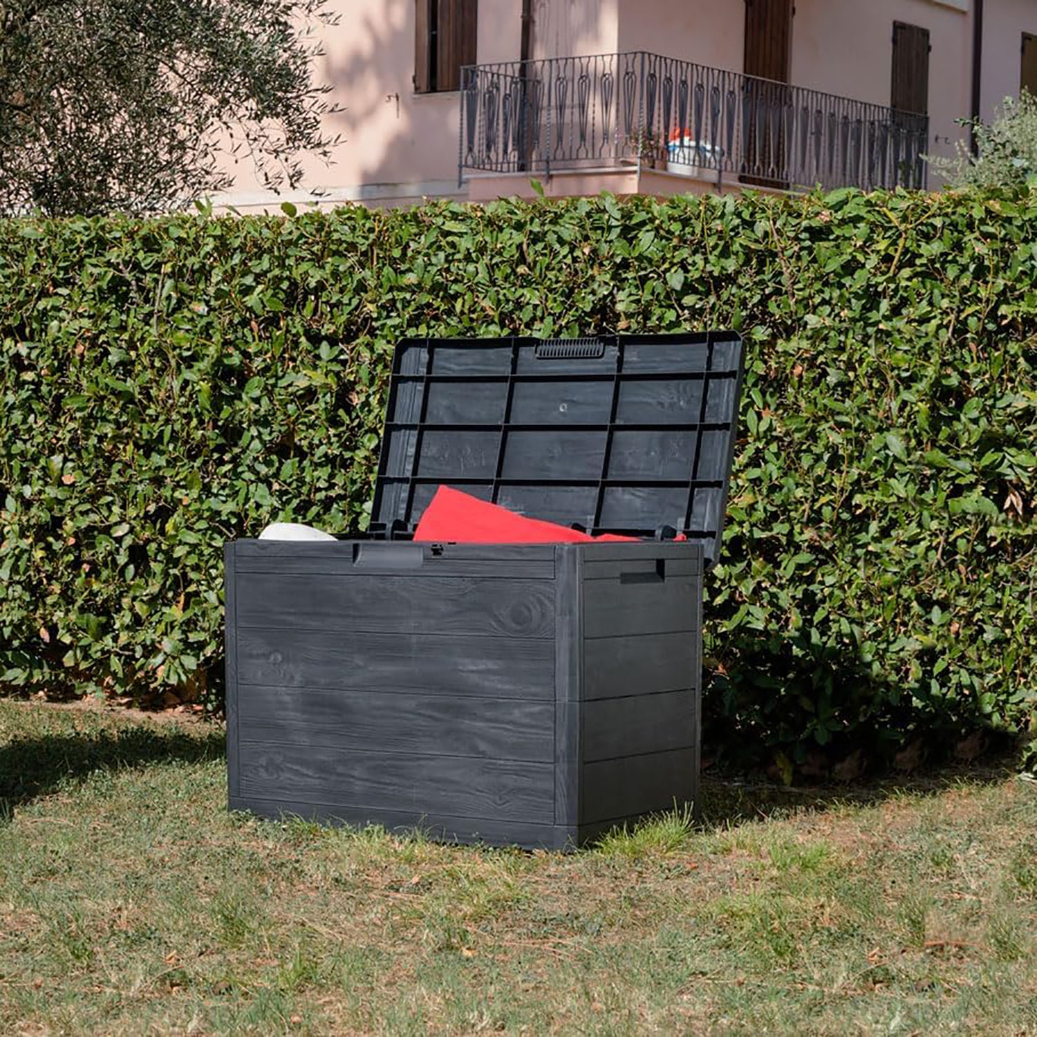 TOOMAX - Baule Multibox 160 litri antracite Woody's - h53x77,5x44,5 cm