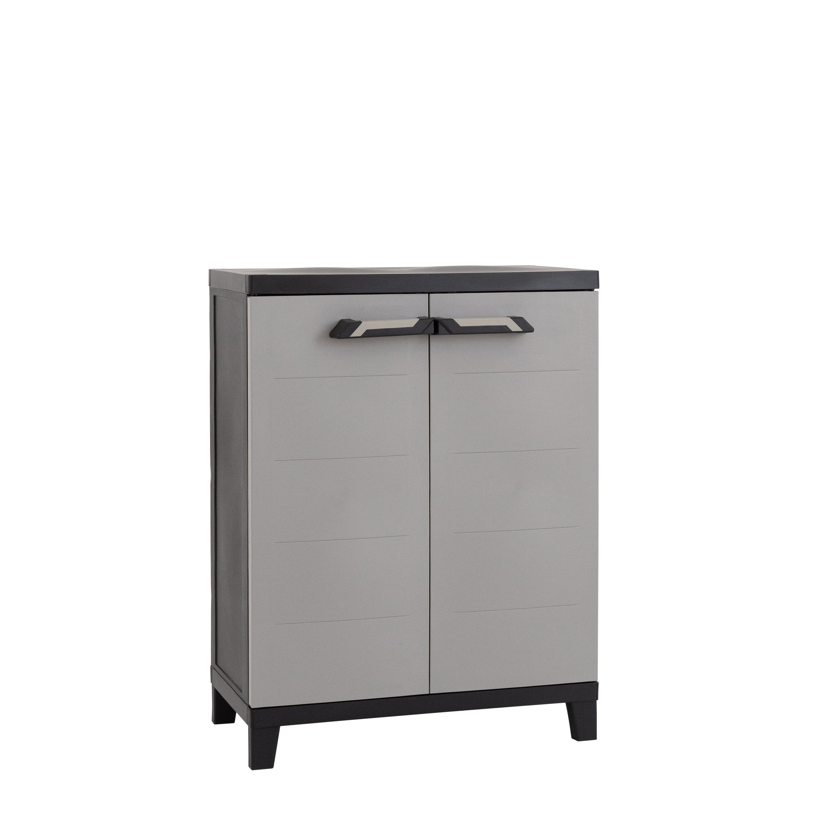 TOOMAX - Armadio Basso Prime Antracite Scuro/Grigio Tortora h88x66x40 cm