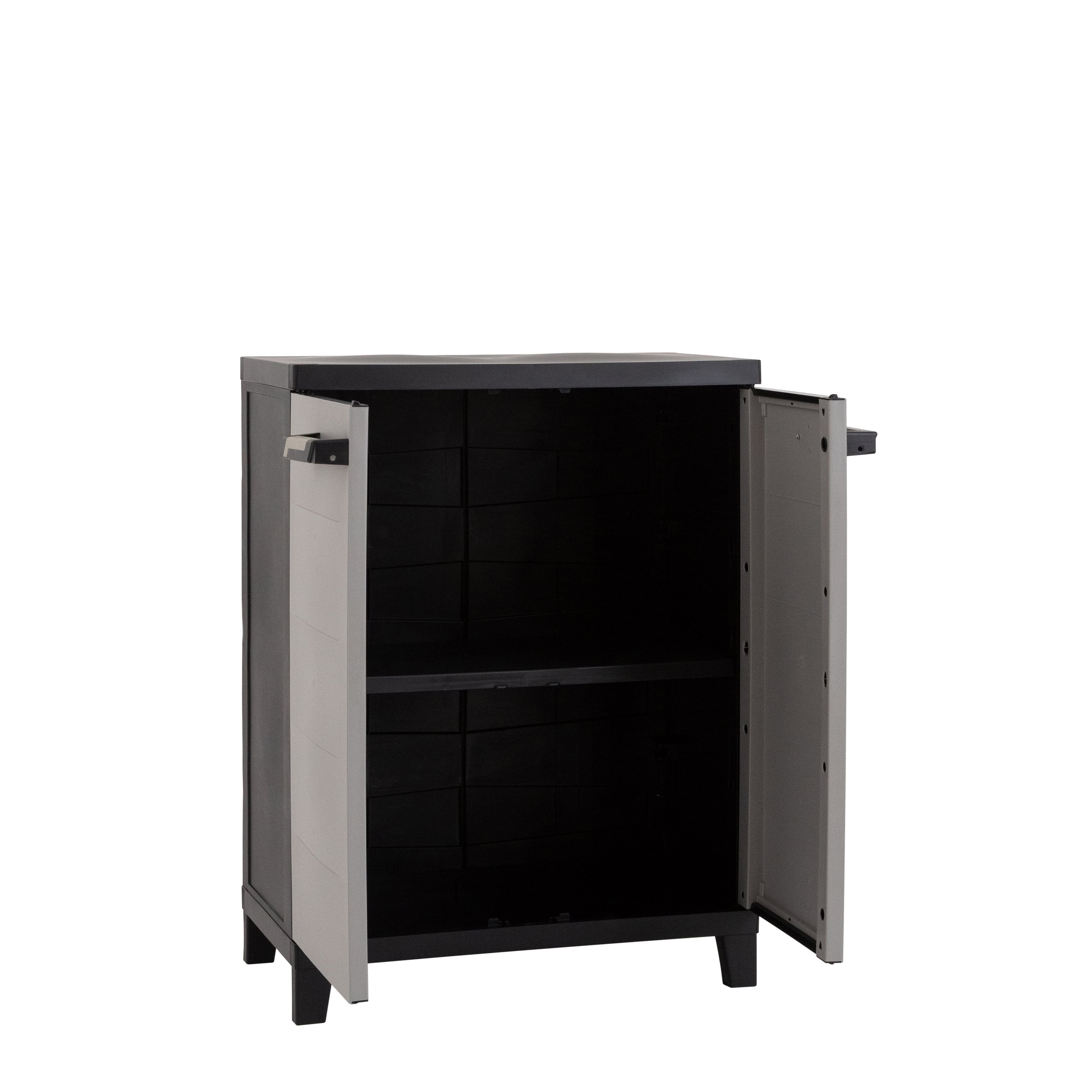 TOOMAX - Armadio Basso Prime Antracite Scuro/Grigio Tortora h88x66x40 cm