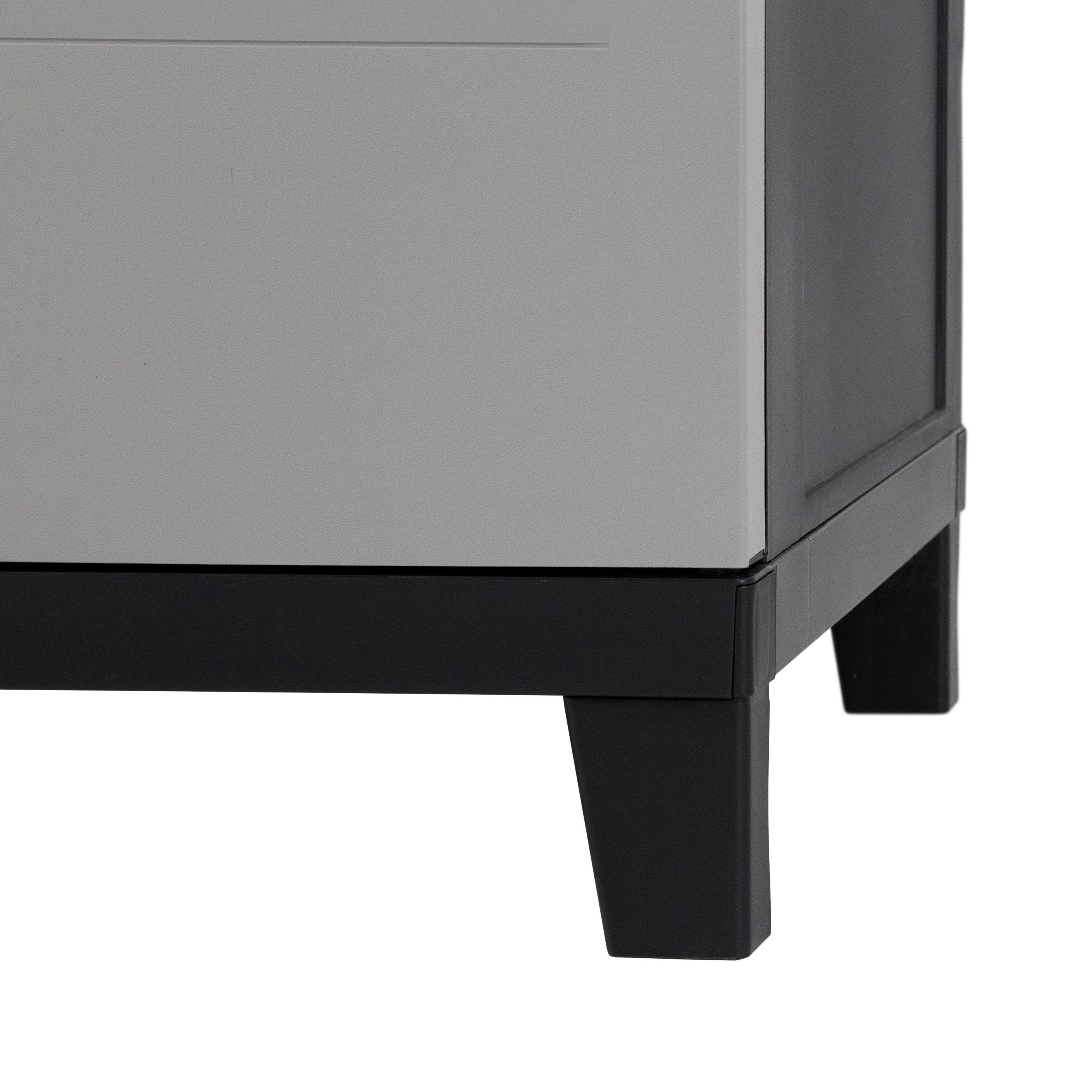 TOOMAX - Armadio Basso Prime Antracite Scuro/Grigio Tortora h88x66x40 cm