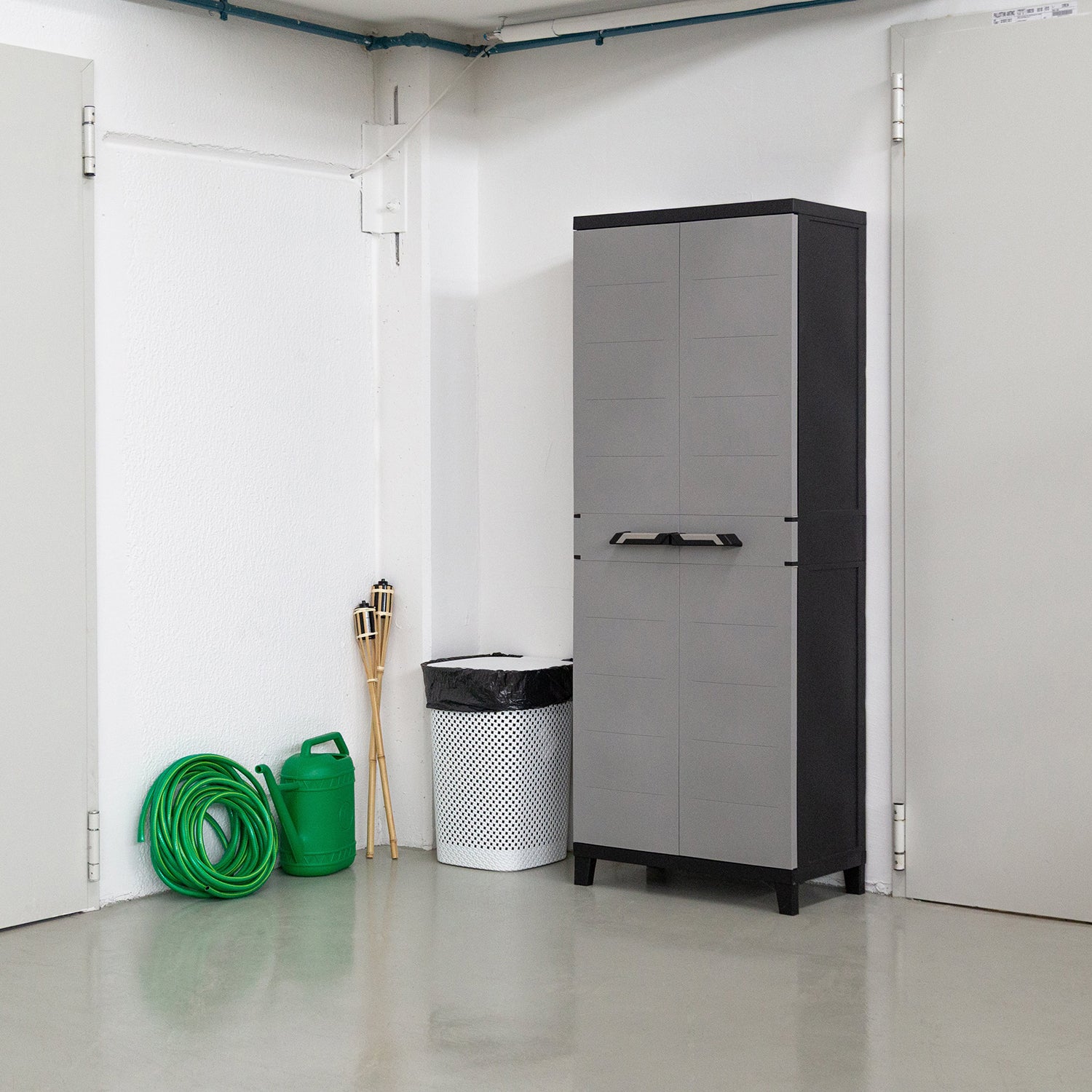 TOOMAX - Armadio Portascope Prime Antracite Scuro/Grigio Tortora h172x66x40 cm