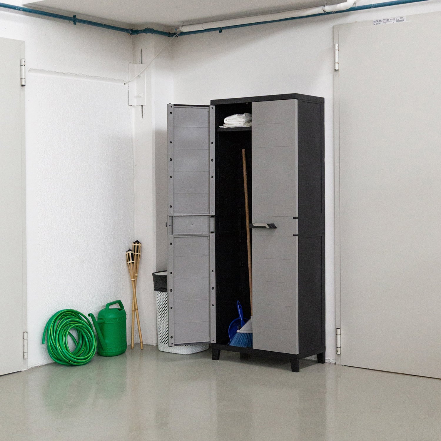 TOOMAX - Armadio Portascope Prime Antracite Scuro/Grigio Tortora h172x66x40 cm