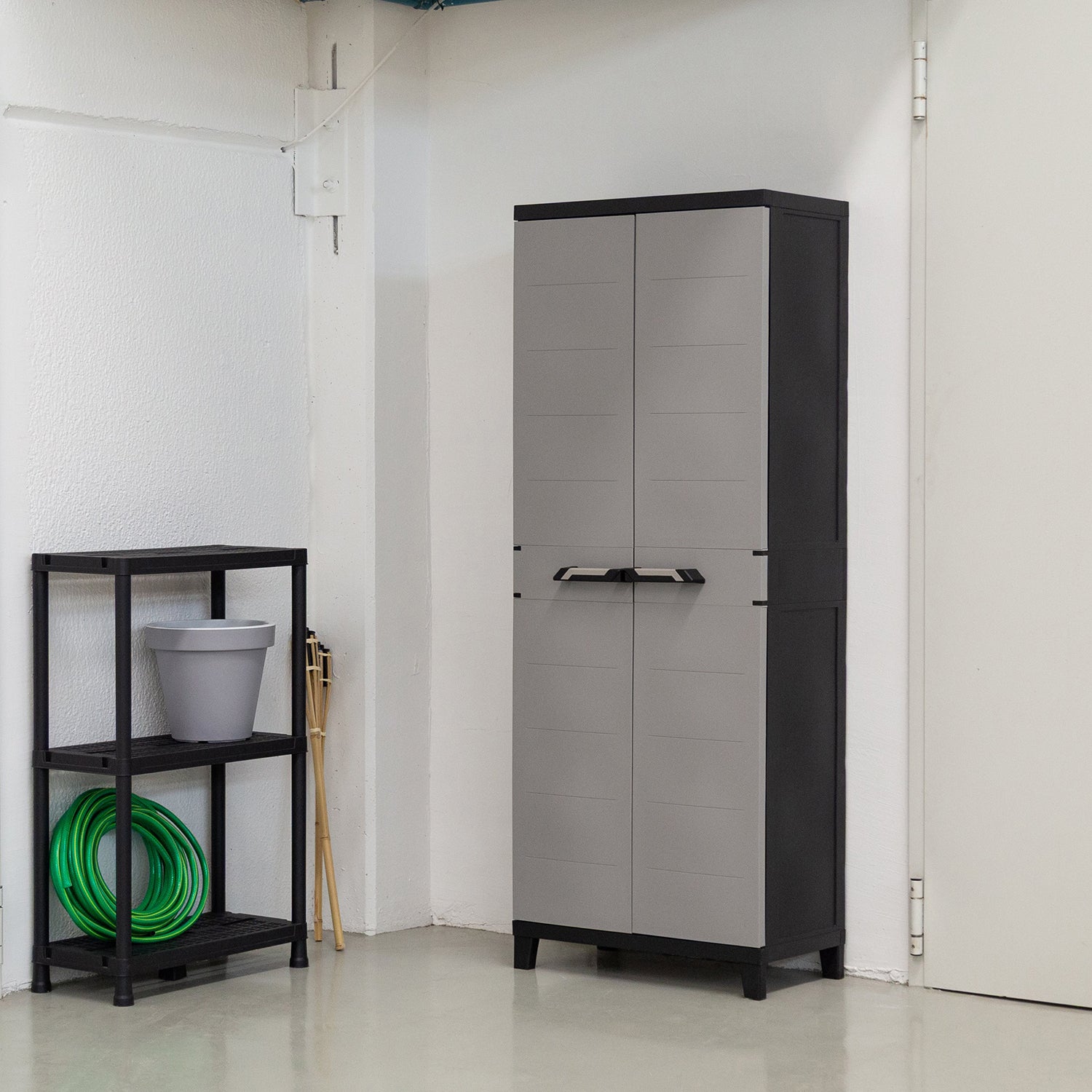 TOOMAX - Armadio Tuttopiani Prime Antracite Scuro/Grigio Tortora h172x66x40 cm