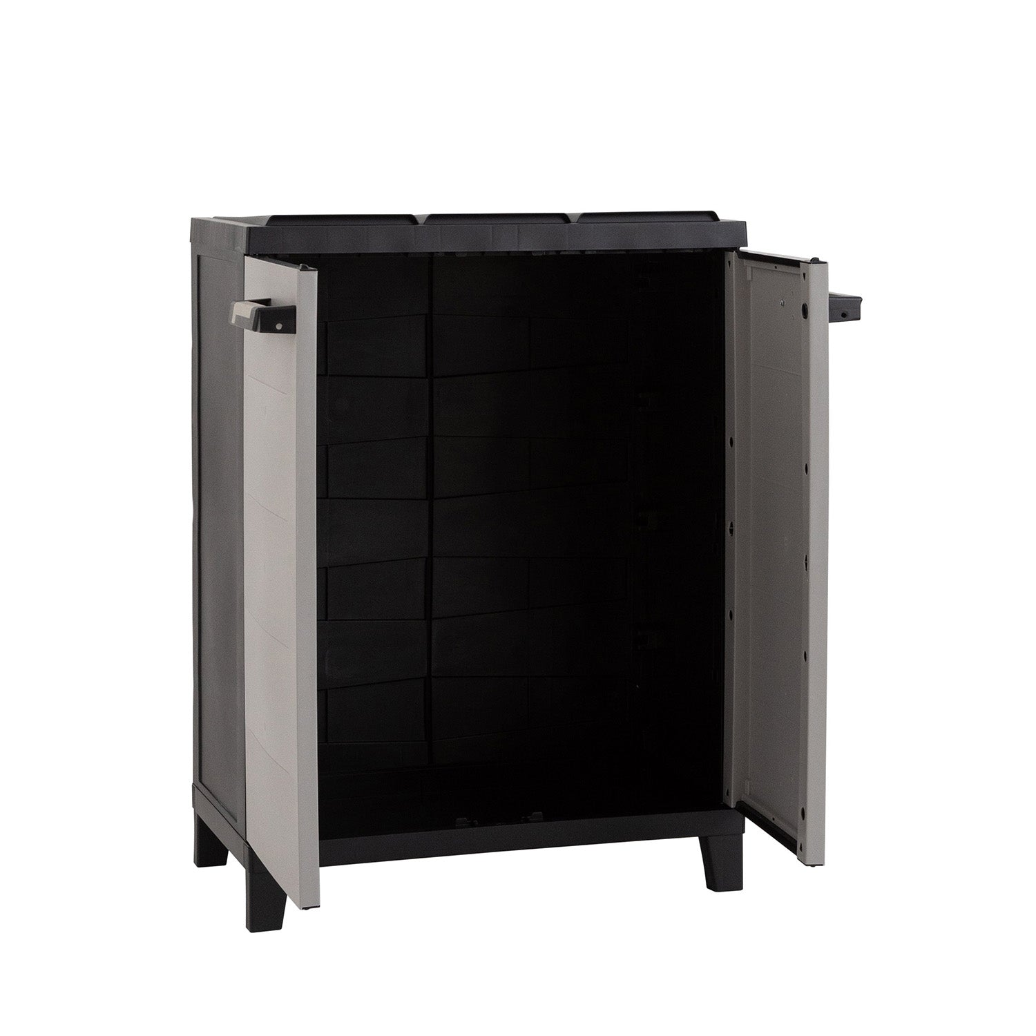 TOOMAX - Armadio per raccolta differenziata Prime 3 Scomparti Antracite Scuro/Grigio Tortora h88x66x40 cm