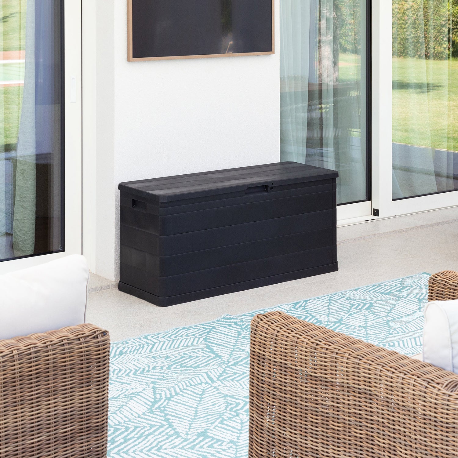 TOOMAX - Baule Multiuso Multibox Elegance Antracite 280 Litri - h56x117x45 cm