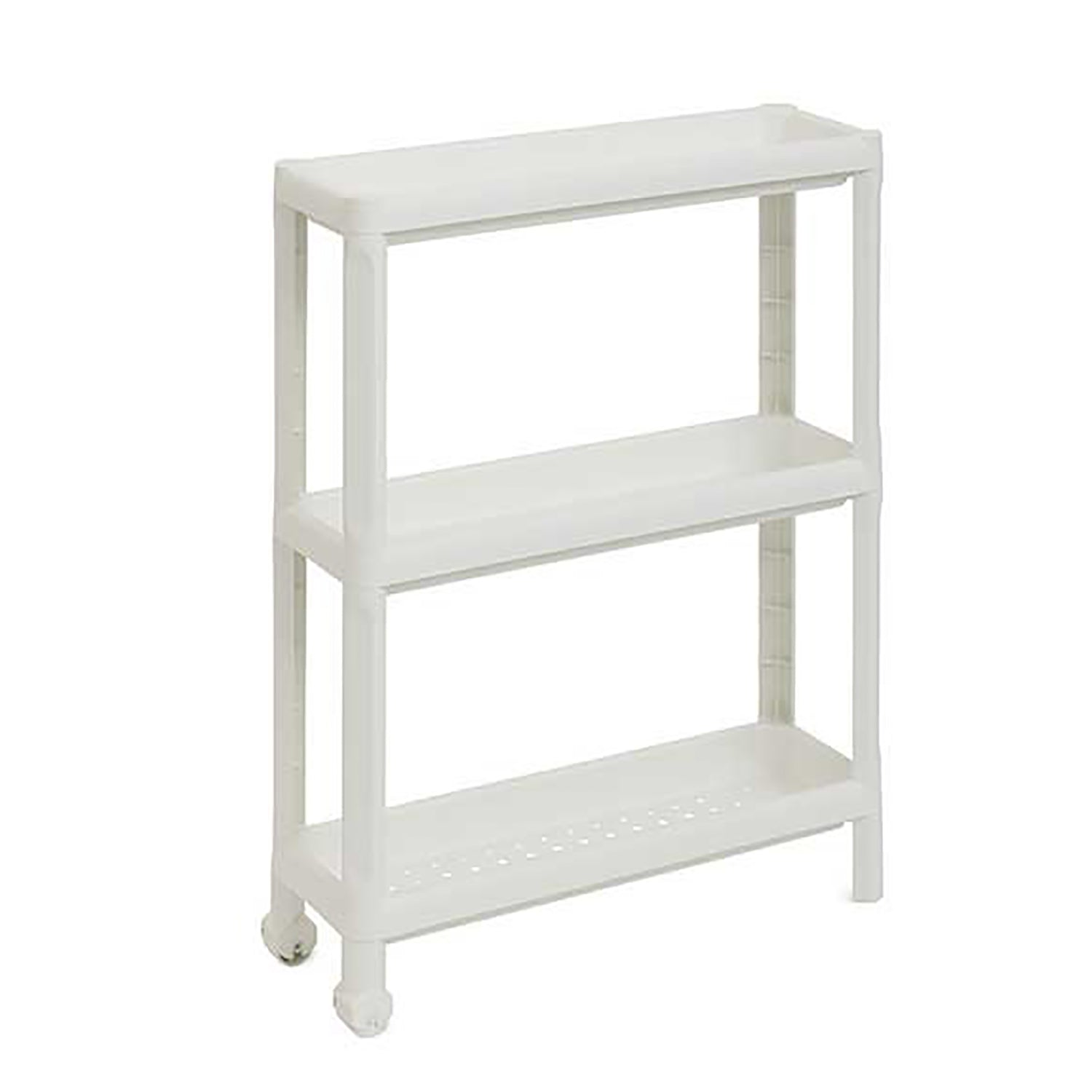 DEA HOME - Carrello Salvaspazio 3 Ripiani Tina Bianco - h71x53x17 cm