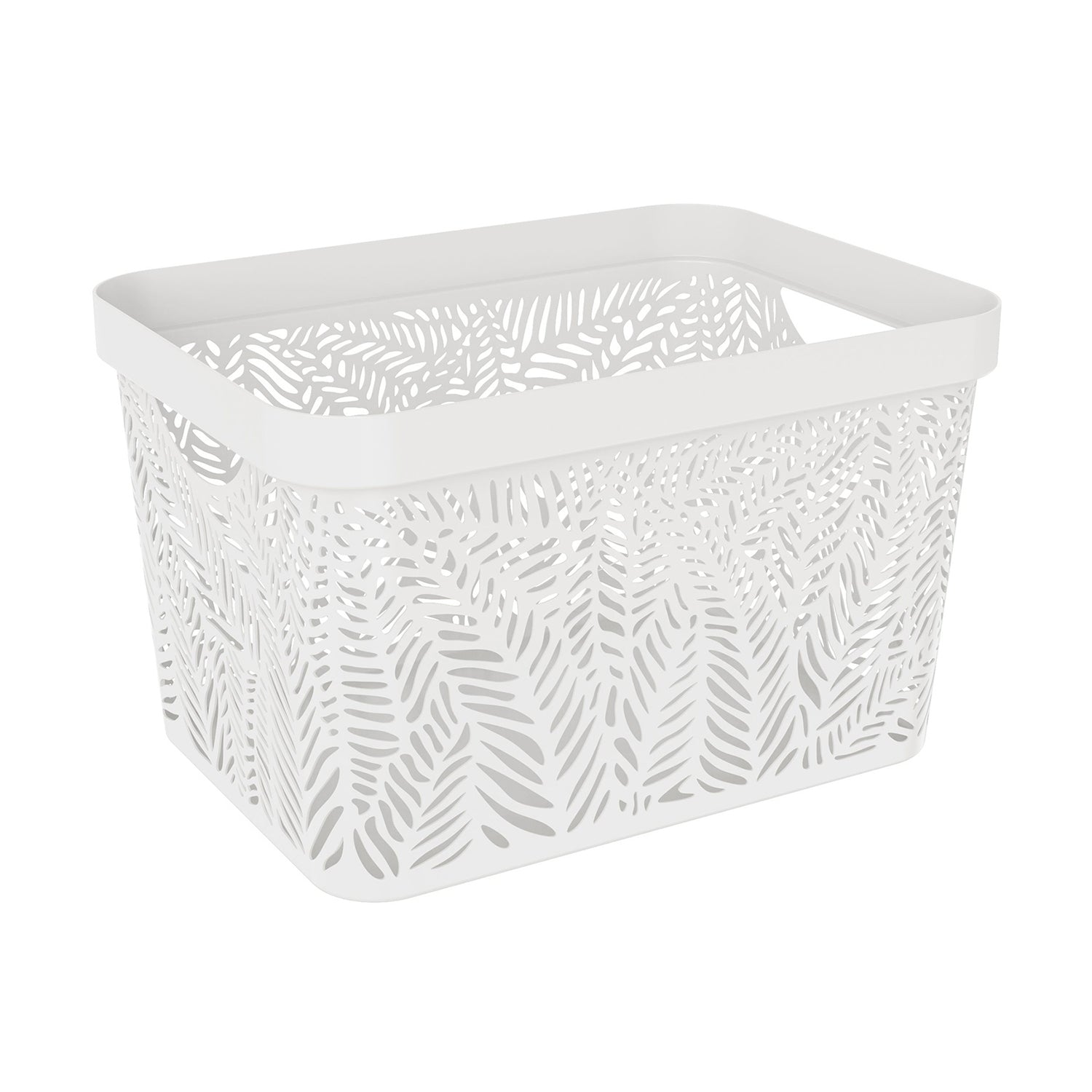 DEA HOME - Cesta Jungle L Bianca 17 litri - h21,3x35,5x26 cm