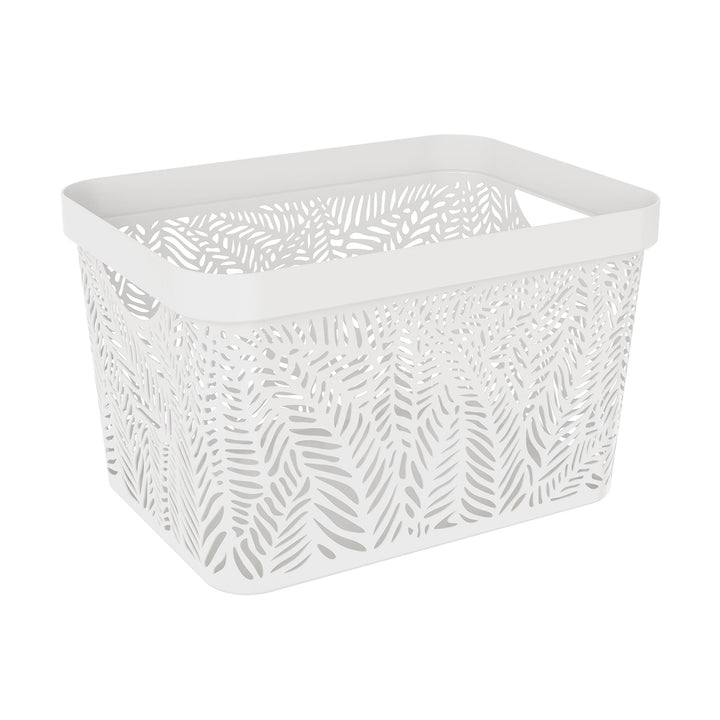 DEA HOME - Cesta Jungle L Bianca 17 litri - h21,3x35,5x26 cm
