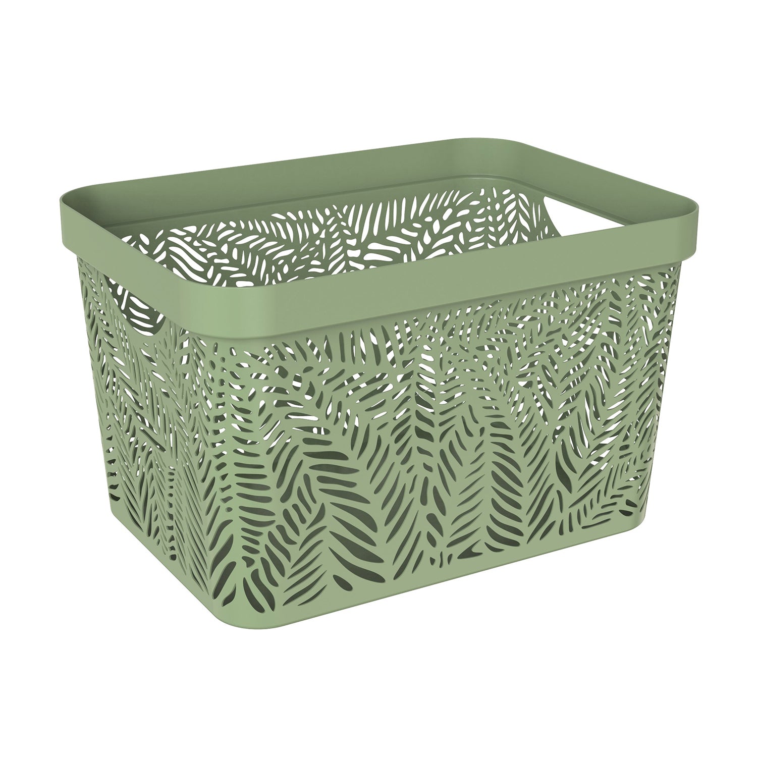 DEA HOME - Cesta Jungle L Verde Salvia 17 litri - h21,3x35,5x26 cm