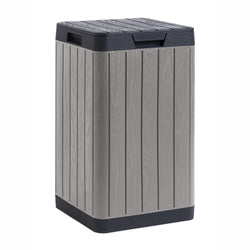 TOOMAX - Pattumiera da esterno Grigio chiaro e Antracite Rio Garden Bin - h50x42x44 cm