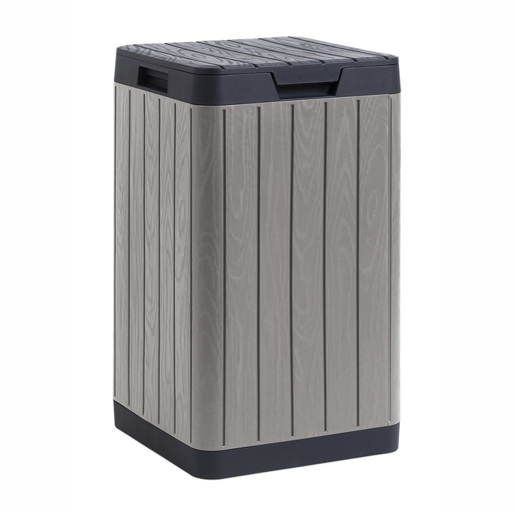 TOOMAX - Pattumiera da esterno Grigio chiaro e Antracite Rio Garden Bin - h50x42x44 cm