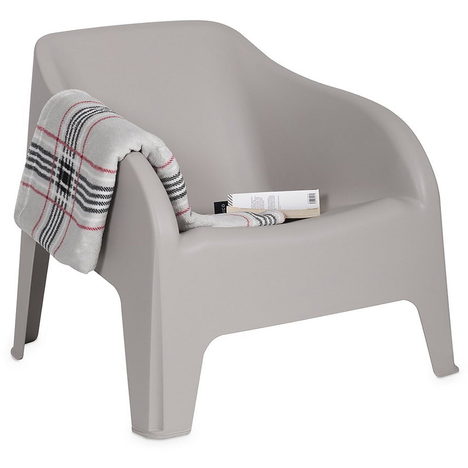 TOOMAX - Poltrona da esterno Petra Grigio talpa - h70x79x76,5 cm