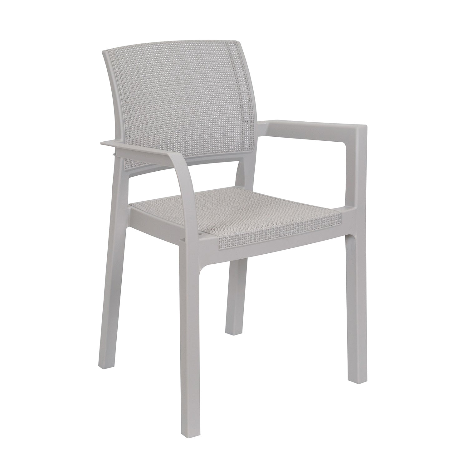 TOOMAX - Sedia da esterno Alba Grigio Tortora finitura effetto Juta - h82,5x58,5x52,5 cm