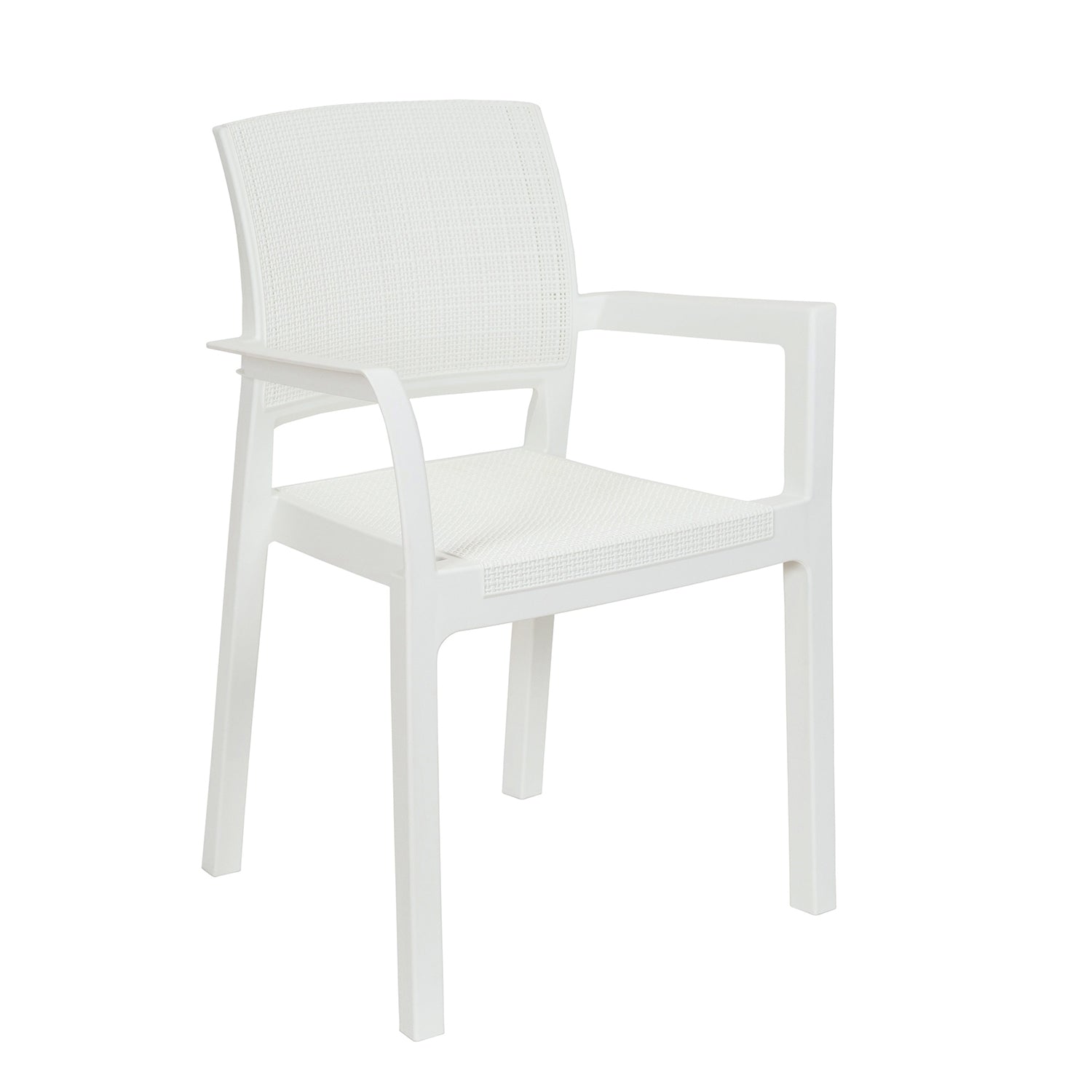 TOOMAX - Sedia da esterno Alba Bianca finitura effetto Juta - h82,5x58,5x52,5 cm