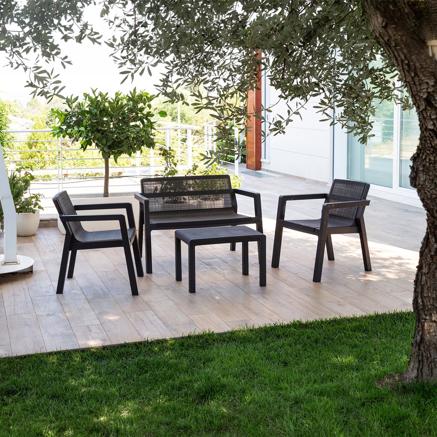 TOOMAX - Set da giardino Riviera 4 posti Antracite